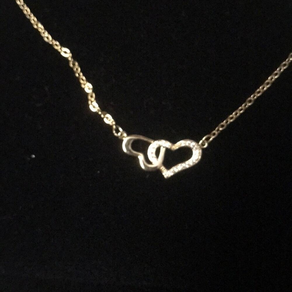Gold plated heart necklace